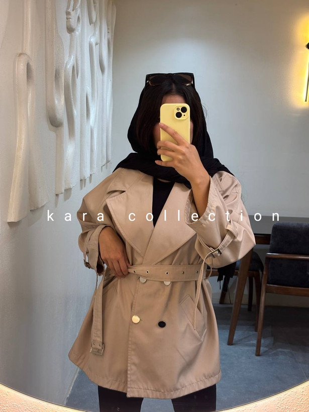 بارونی کوتاه پارچه وارداتی مدل soody مناسب دانشگاه