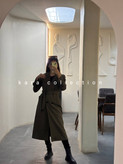 ترنچ کت بلند زنانه مدل mara مناسب روزمره دانشجویی